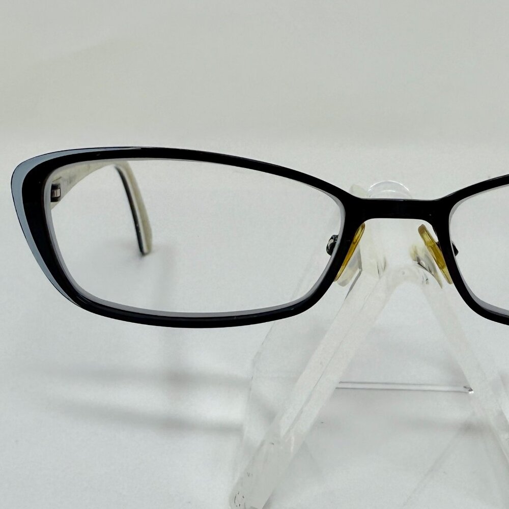 Kate Spade Lidia OW44 Eyeglass Frames – Black Front with White & Gold Fleck Arms